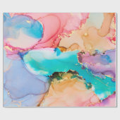 Natürlicher Luxus abstrakte Flüssigkunstmalerei in Geschenkpapier (Flach)