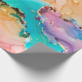 Natürlicher Luxus abstrakte Flüssigkunstmalerei in Geschenkpapier (Ecke)