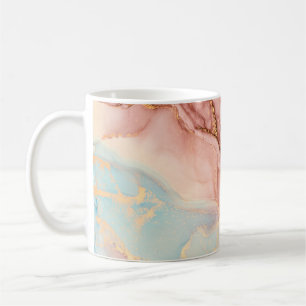 Natürlicher Luxus abstrakte Flüssigkunstmalerei in Kaffeetasse