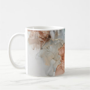 Natürlicher Luxus abstrakte Flüssigkunstmalerei in Kaffeetasse