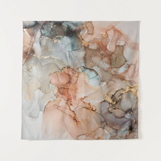 Natürlicher Luxus abstrakte Flüssigkunstmalerei in Wandteppich (Vorderseite)