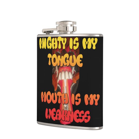 Natürlicher Mensch Funny Week Mouth Flachmann (Links)