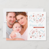 Natürlicher Noël Weihnachtsurlaub in Elfenbein Feiertagskarte (Vorderseite)