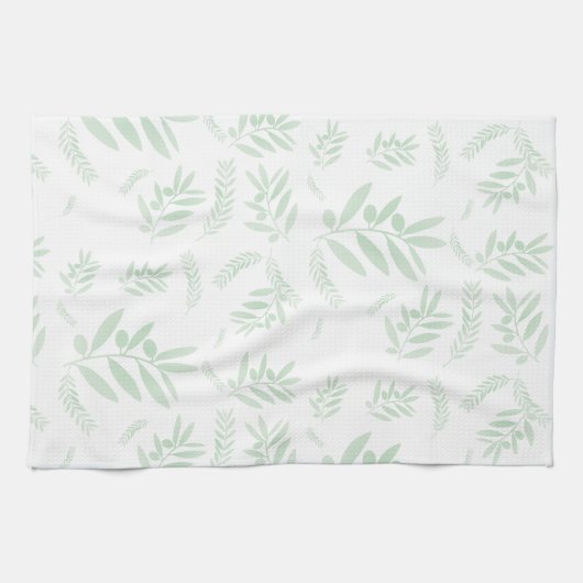 Natürlicher Olivenzweig Geschirrtuch (Horizontal)