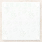 Natürlicher Olivenzweig Glasuntersetzer (Rückseite)