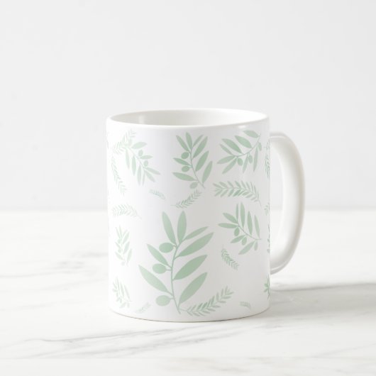 Natürlicher Olivenzweig Kaffeetasse (VorderseiteRechts)