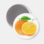 Natürlicher Orangensaft Magnet (Vorderseite/Rückseite)