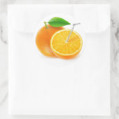 Natürlicher Orangensaft Runder Aufkleber (Tasche)