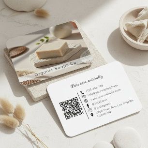 Natürlicher Organischer Seifen-QR-Code Visitenkarte