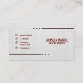 Natürlicher Papierbeschaffenheits-Effekt mit Visitenkarte (Rückseite)