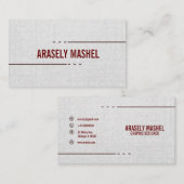 Natürlicher Papierbeschaffenheits-Effekt mit Visitenkarte (Vorne/Hinten)