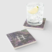 Natürlicher Travertin-Untersetzer, oder wählen Sie Steinuntersetzer (Seitenansicht)