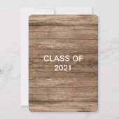 Natürlicher und stilvoller Foto Abschluss Einladun Einladung (Rückseite)