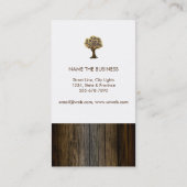 Natürlicher Waldgoldbaum-hölzerner Visitenkarte (Rückseite)