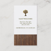 Natürlicher Waldhölzerner Visitenkarte (Rückseite)