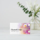 Natürlicher Wasserfarbenuntergrund mit Molkereien Visitenkarte (Stehend Vorderseite)