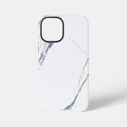 Natürlicher weißer Marmor iPhone Hülle (Rückseite)