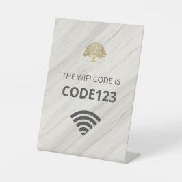 Natürlicher Wellness-Center Wifi Code QR Sockelschild