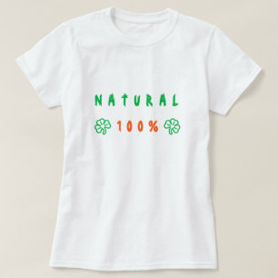 Natürliches 100% T-Shirt - Text