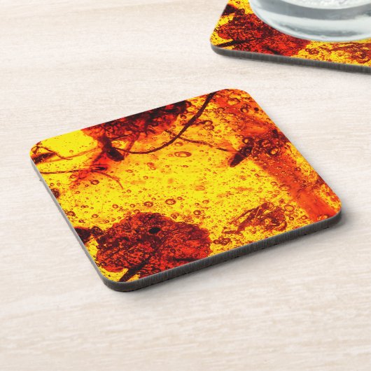 Natürliches Amber Getränkeuntersetzer (Linke Seite)