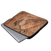 Natürliches Aussehen Holz Laptopschutzhülle (Vorne Knopf)