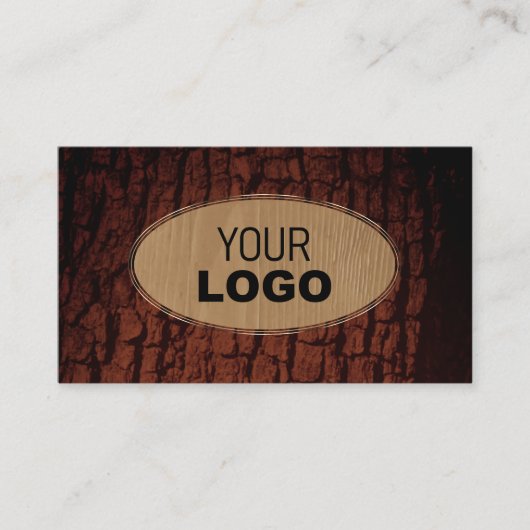 Natürliches Baumkornbrotkorn Oval Gold Border Logo Visitenkarte (Vorderseite)