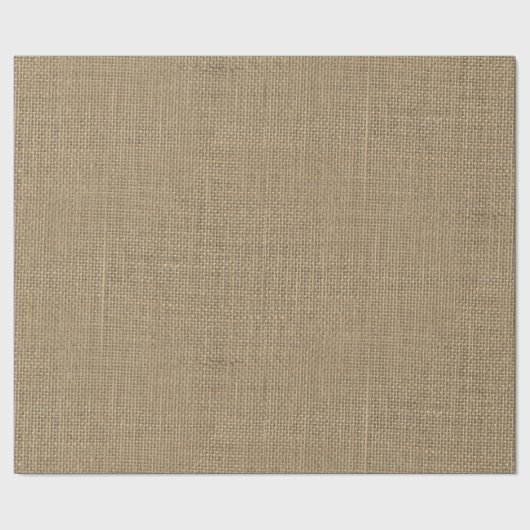 Natürliches Beige Jute Geschenkpapier (Saum)