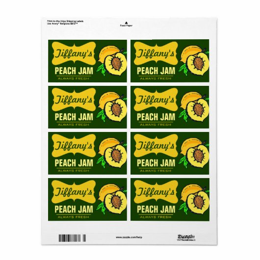 Natürliches Bio | Peach Jam | Handgefertigte Marme (Vorne)