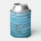 Natürliches blaues Holz, texturierter Hintergrund. Dosenkühler (Kanne Vorderseite)