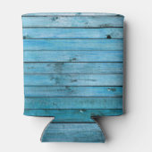 Natürliches blaues Holz, texturierter Hintergrund. Dosenkühler (Rückseite)