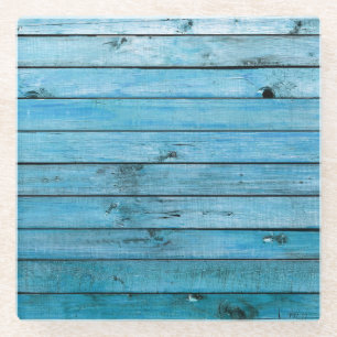 Natürliches blaues Holz, texturierter Hintergrund. Glasuntersetzer