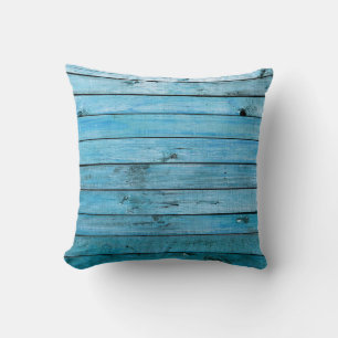 Natürliches blaues Holz, texturierter Hintergrund. Kissen