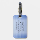 Natürliches blaues Wasser Gepäckanhänger (Rückseite vertikal)