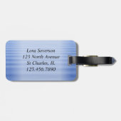 Natürliches blaues Wasser Gepäckanhänger (Rückseite horizontal)