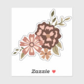 Natürliches Blumenmotiv Blühende Reben Aufkleber (Blatt)