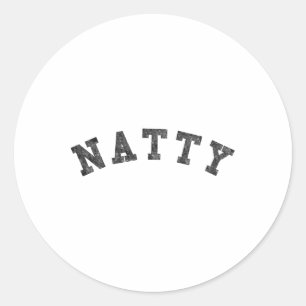 Natürliches Bodybuilding-Shirt Natty Runder Aufkleber