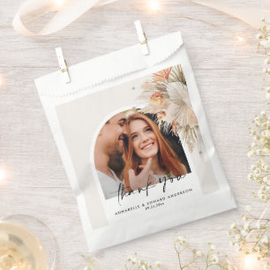 Natürliches botanisches Foto moderne Pampen Geschenktütchen