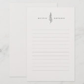 Natürliches botanisches Leaf I Zeitgenosse Briefpapier (Vorne/Hinten)