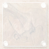 Natürliches Braunholz Glasuntersetzer (Rückseite)