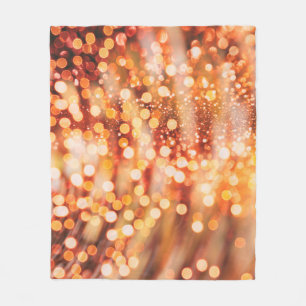 Natürliches Bukett und helle goldene Lichter Fleecedecke