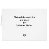 Natürliches Diamanteneis und Schnee (Rückseite Horizontal)