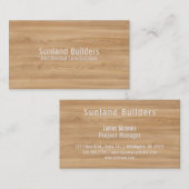 Natürliches Eichenholz Visitenkarte (Vorne/Hinten)