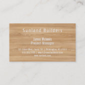 Natürliches Eichenholz Visitenkarte (Rückseite)