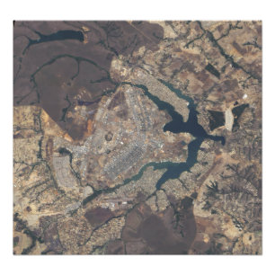 Natürliches Farbbild von BrasÃ, Â ½lia, Brasilien Fotodruck