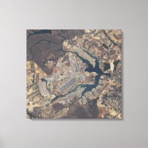 Natürliches Farbbild von BrasÃ, Â ½lia, Brasilien Leinwanddruck