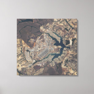 Natürliches Farbbild von BrasÃ, Â ½lia, Brasilien Leinwanddruck