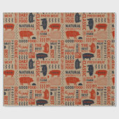 Natürliches Fleisch-Muster Geschenkpapier (Flach)