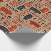 Natürliches Fleisch-Muster Geschenkpapier (Ecke)