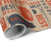 Natürliches Fleisch-Muster Geschenkpapier (Rolleneckpunkt)