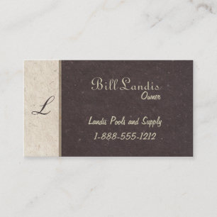 Natürliches gepresstes Papier - dunkles Brown Visitenkarte